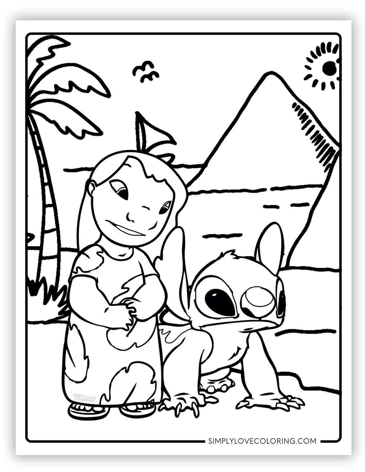 Lilo & Stitch Coloring Pages (Free PDF Printables) - Simply Love Coloring