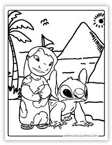 Lilo & Stitch Coloring Pages (Free PDF Printables) - Simply Love Coloring