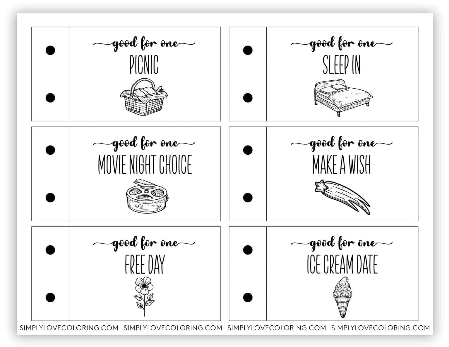 Mother's Day Coupons (Free PDF Printables) - Simply Love Coloring