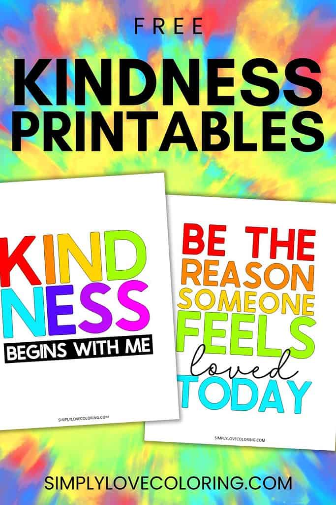 kindness printables pinterest image