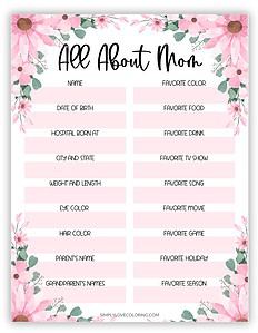 All About Mom Printables (Free PDF Downloads) - Simply Love Coloring