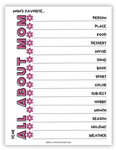 All About Mom Printables (Free PDF Downloads) - Simply Love Coloring