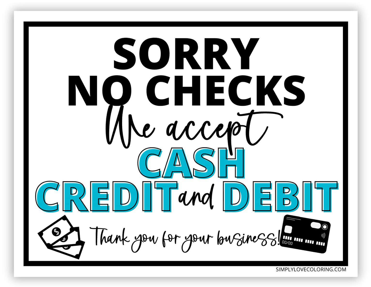 We Accept Credit Cards Printable Sign (Free PDF Download) Simply Love We Accept Credit Cards Printable Sign (Free PDF Download) Simply Love