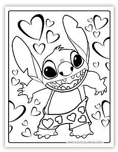 Lilo & Stitch Coloring Pages (Free PDF Printables) - Simply Love Coloring