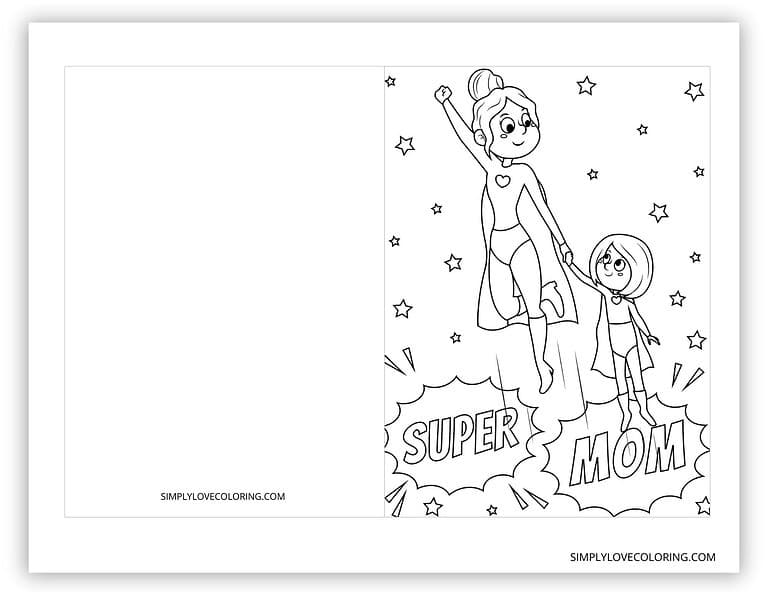 Mother's Day Cards to Color (Free PDF Printables) - Simply Love Coloring