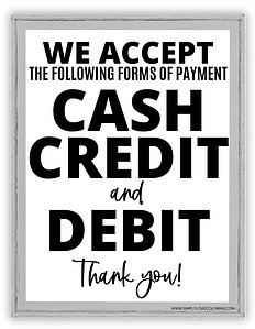We Accept Credit Cards Printable Sign (Free PDF Download) - Simply Love ...