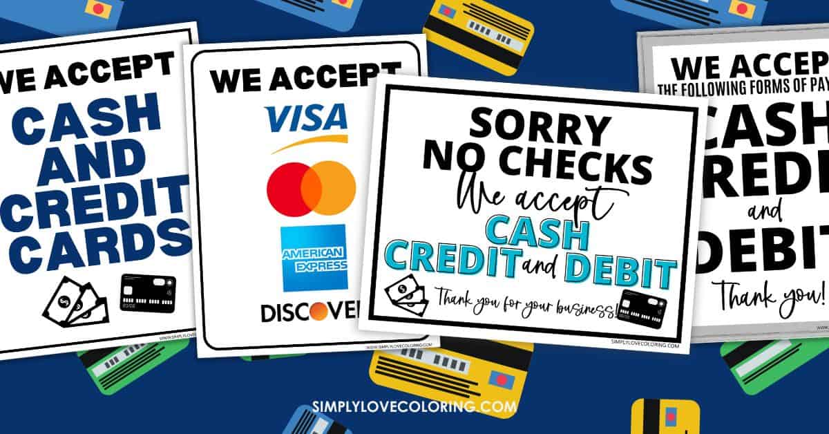 Free Printable Credit Card Signs Totally Free Printables