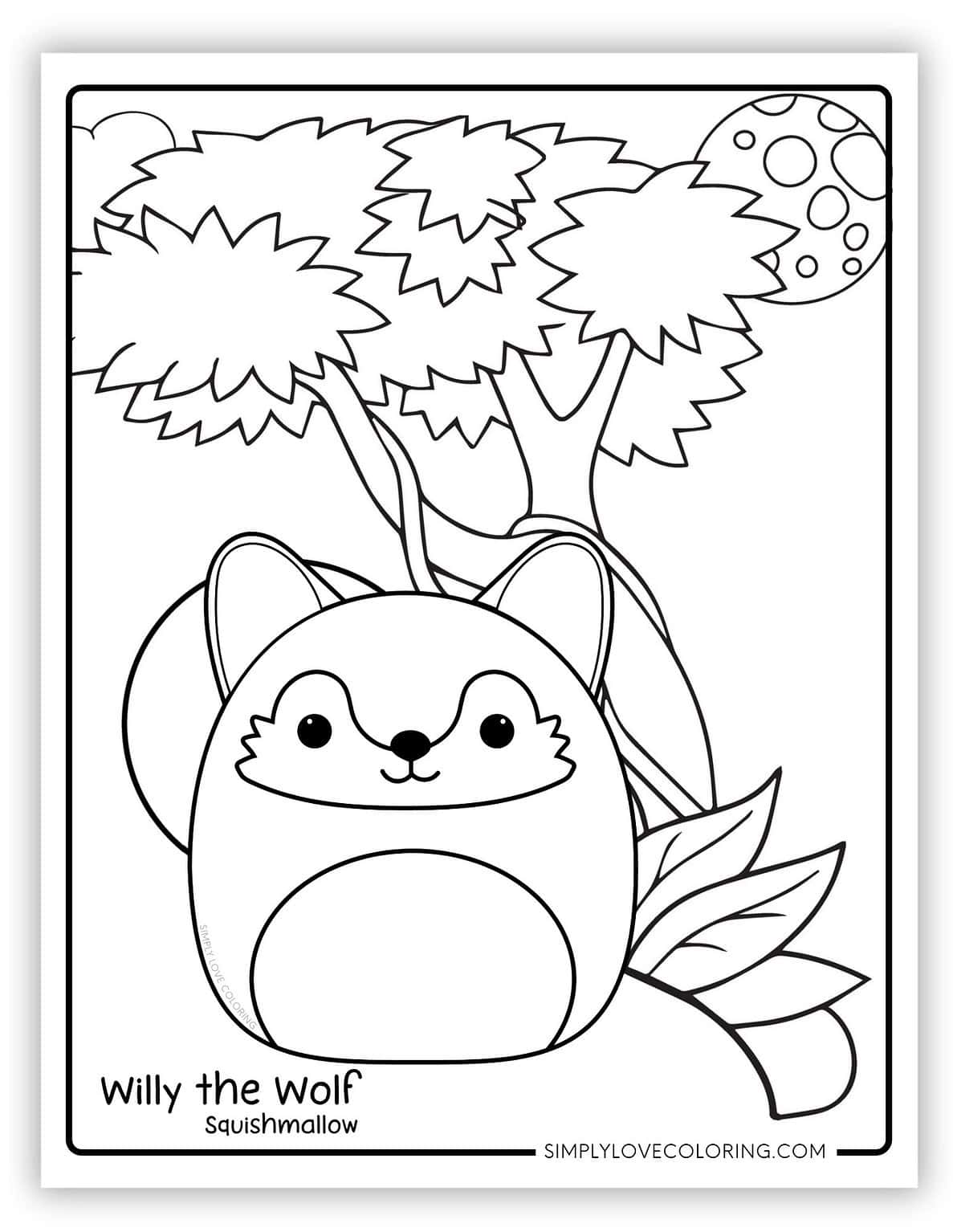 Willy the Wolf Squishmallow Coloring Pages (Free PDF Printables ...