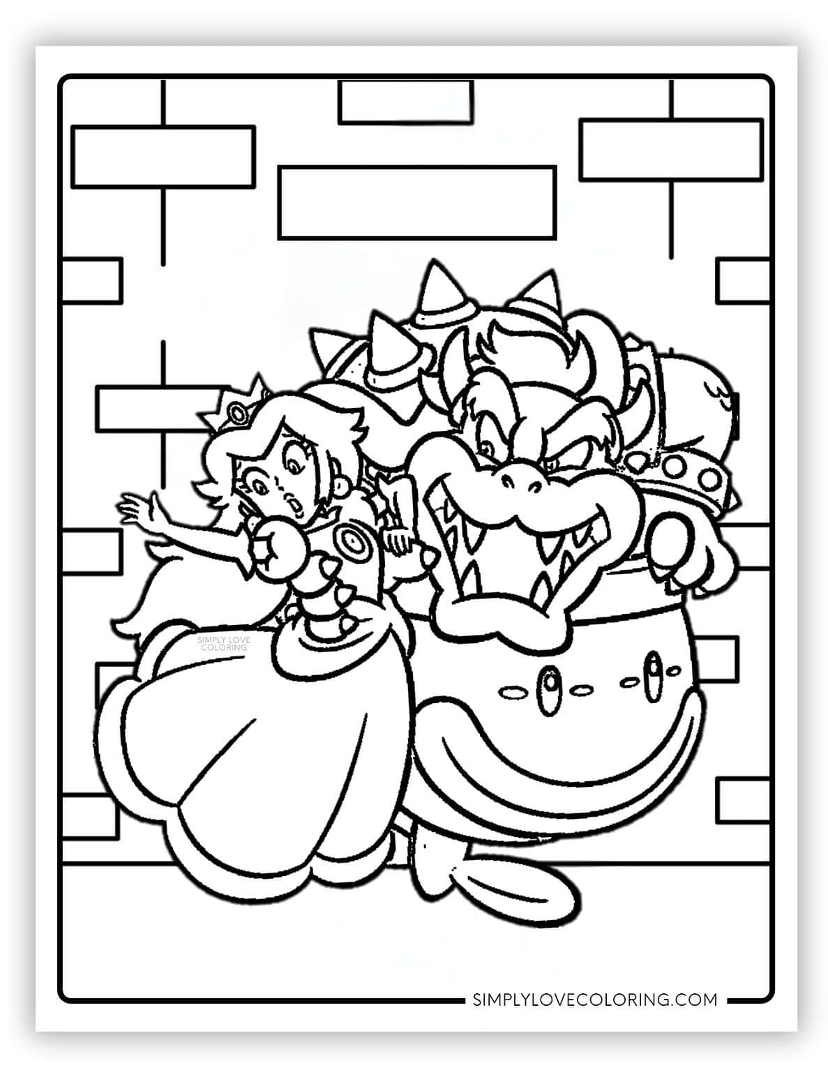 Princess Peach Coloring Pages (Free PDF Printables) - Simply Love Coloring