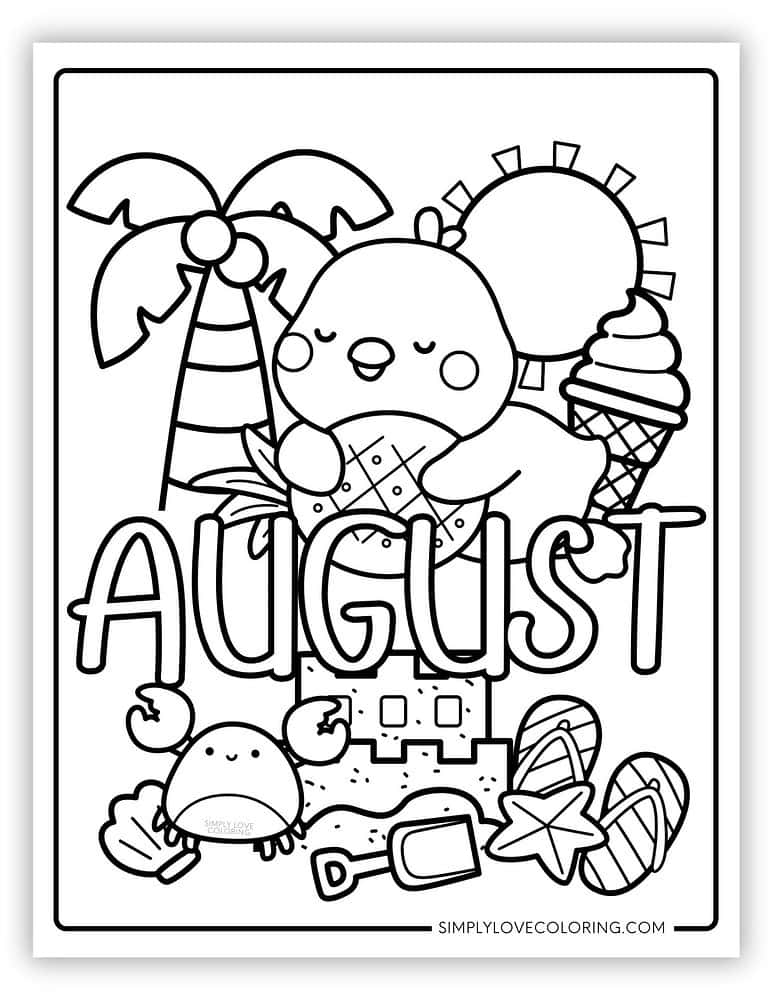 August Coloring Pages (Free PDF Printables) - Simply Love Coloring
