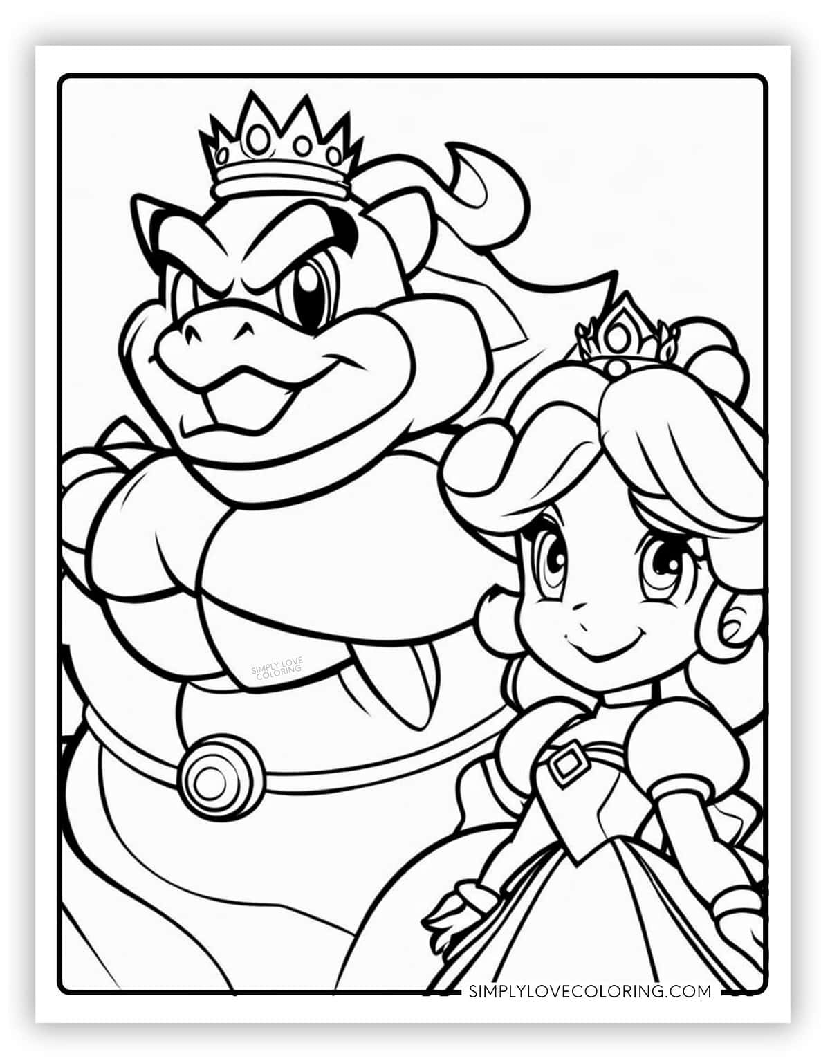 Princess Peach Coloring Pages (Free PDF Printables) - Simply Love Coloring