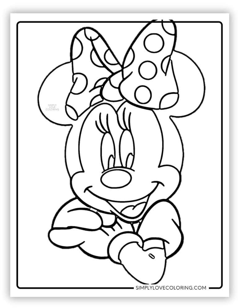 Minnie Mouse Coloring Pages (Free PDF Printables) Simply Love Coloring