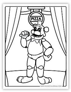 FNAF Coloring Pages (Five Nights at Freddy's Free PDF Downloads ...