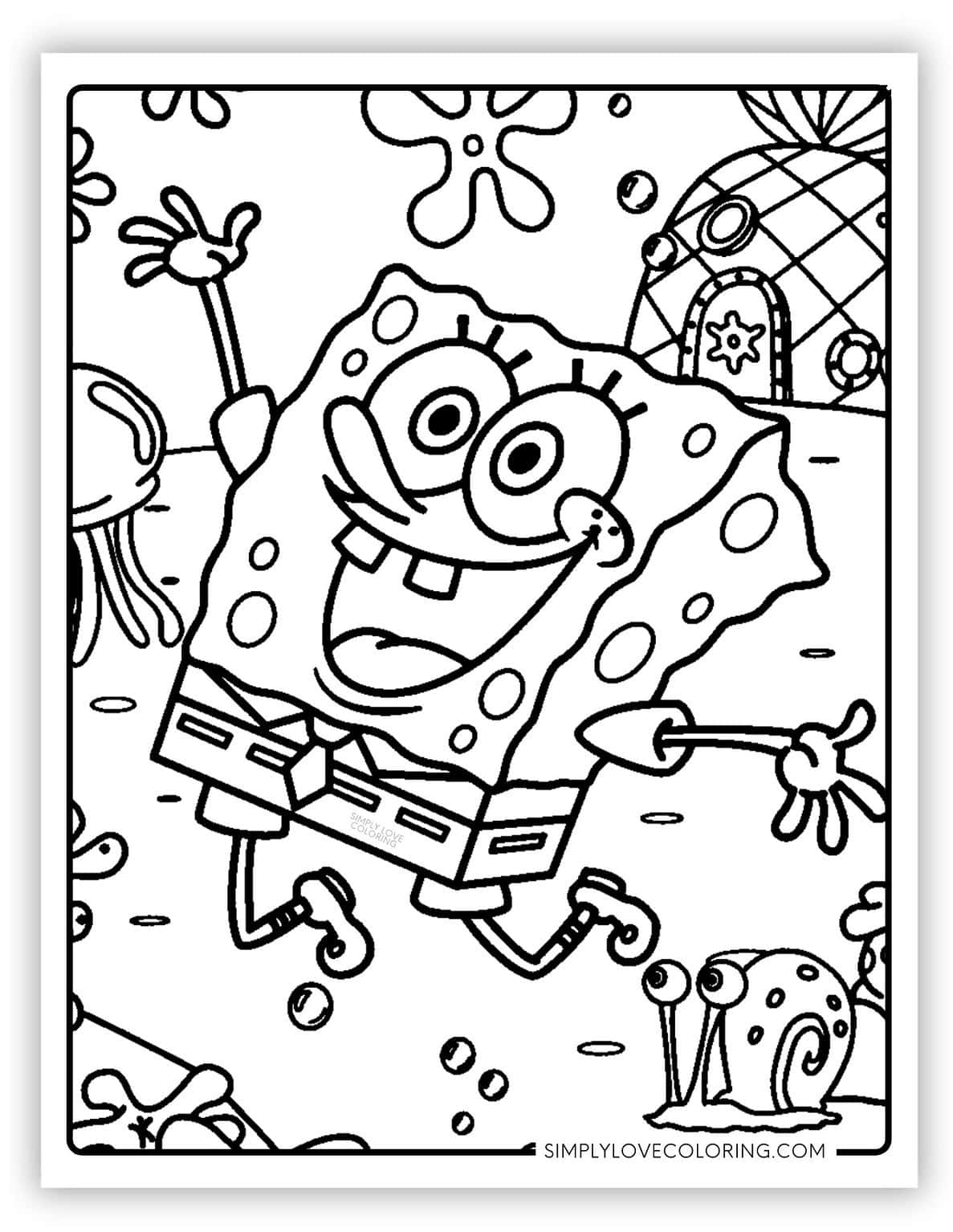 Spongebob High Coloring Pages