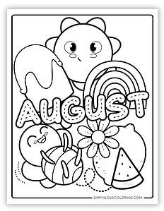 August Coloring Pages (Free PDF Printables) - Simply Love Coloring