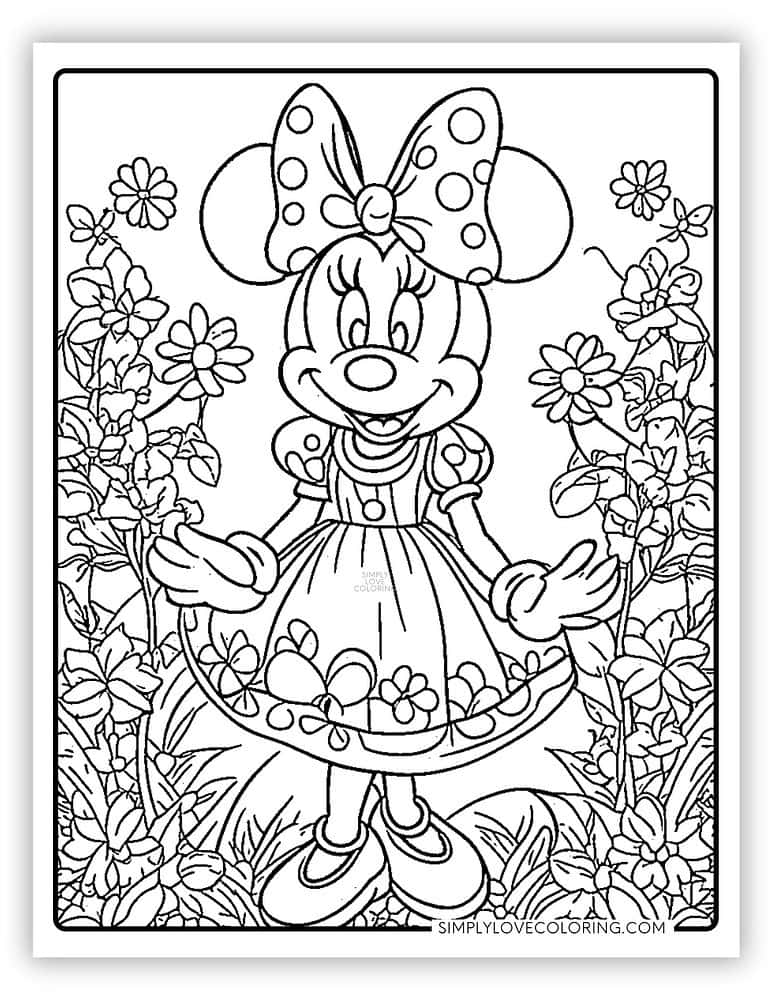 Minnie Mouse Coloring Pages (Free PDF Printables) - Simply Love Coloring