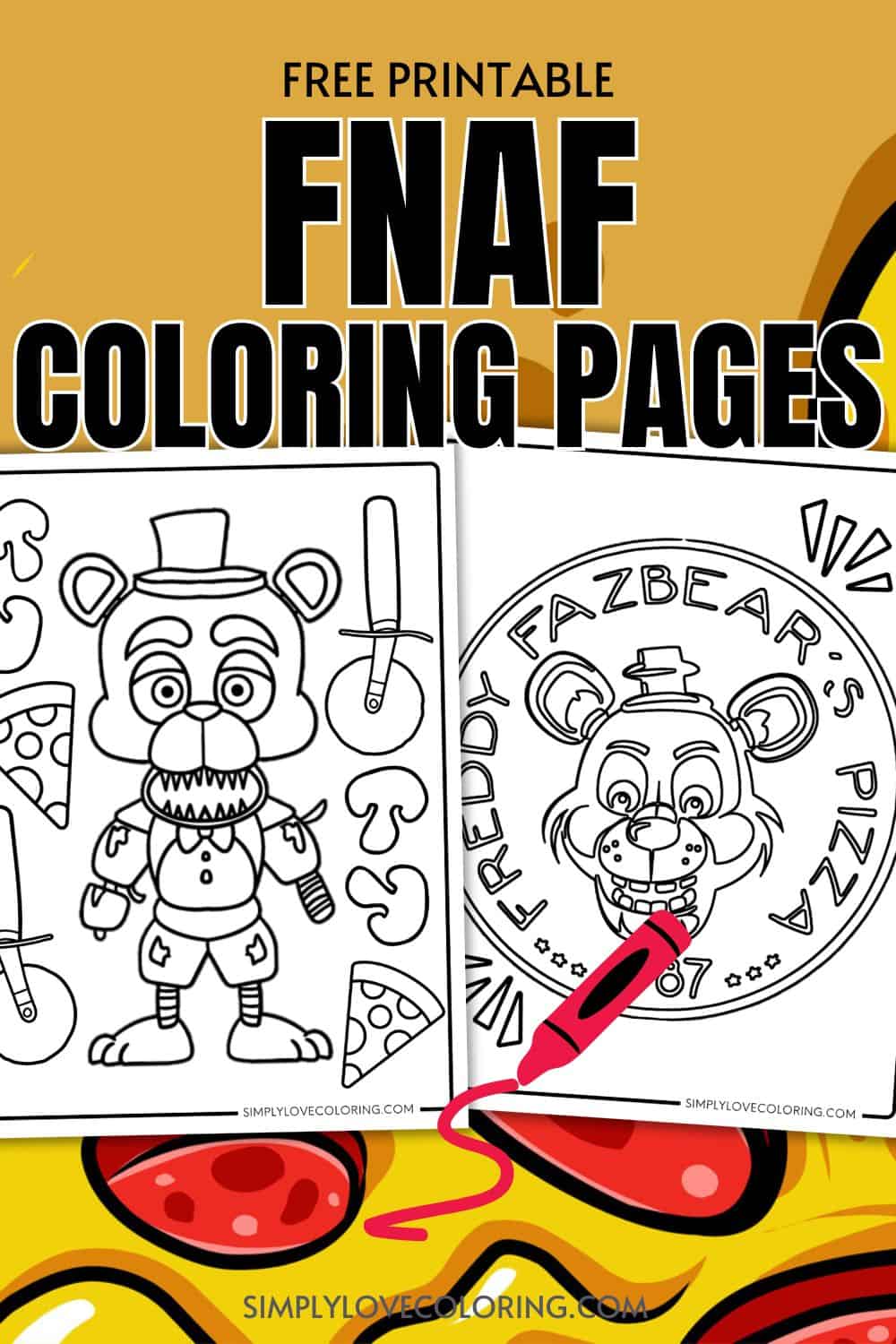 FNAF Coloring Pages (Five Nights at Freddy's Free PDF Downloads ...