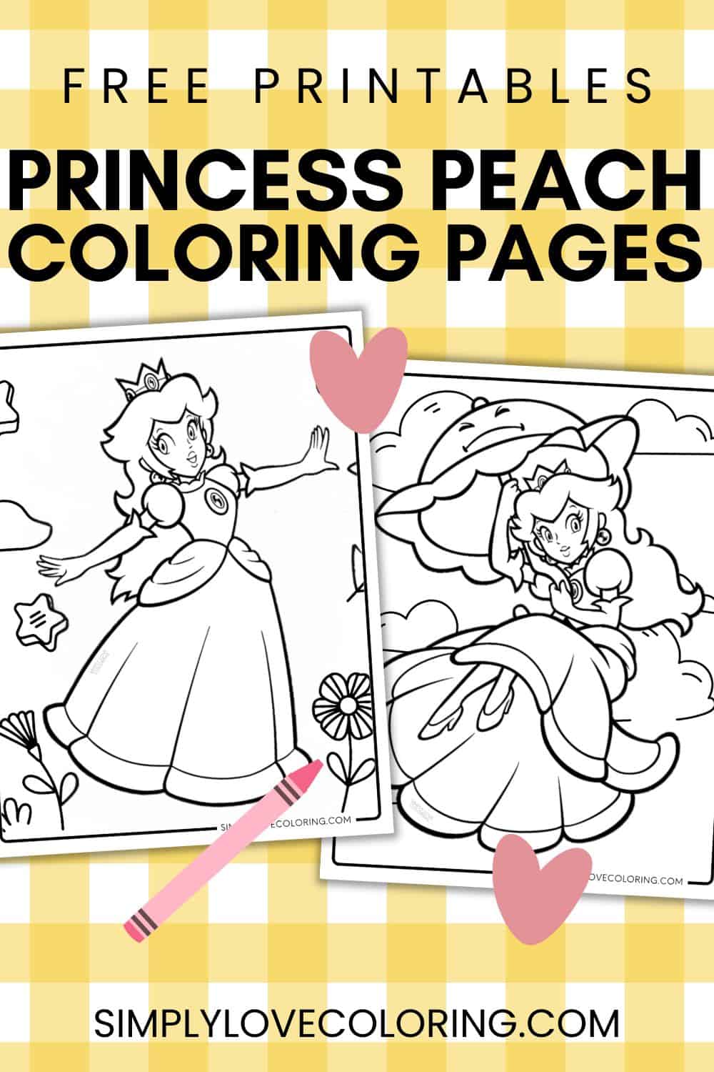 Princess Peach Coloring Pages (Free PDF Printables) - Simply Love Coloring