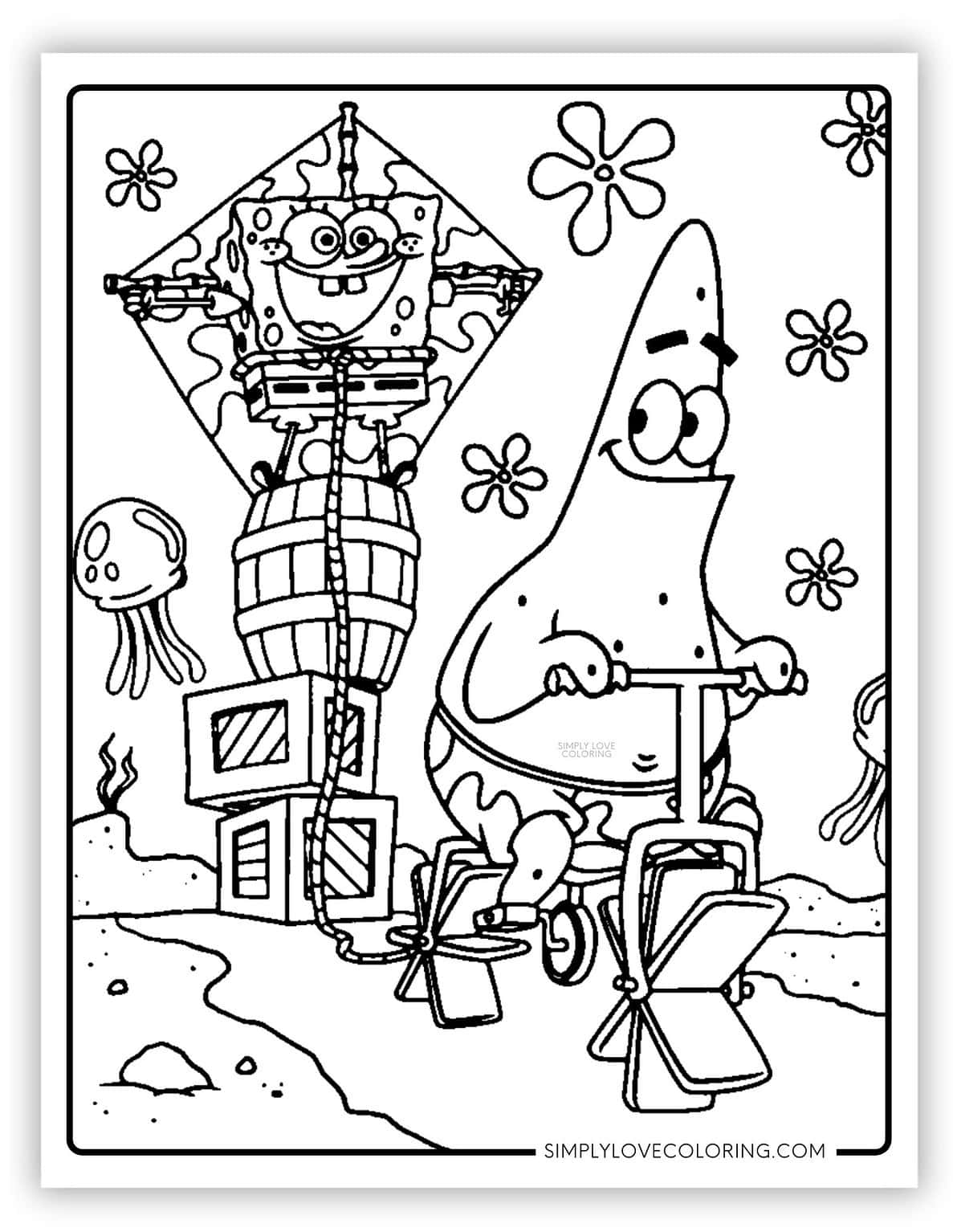 48 SpongeBob Coloring Pages (Free PDF Printables) - Simply Love Coloring