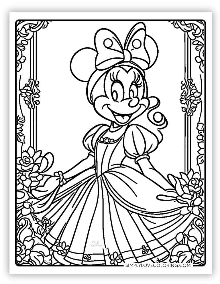 Minnie Mouse Coloring Pages (Free PDF Printables) - Simply Love Coloring