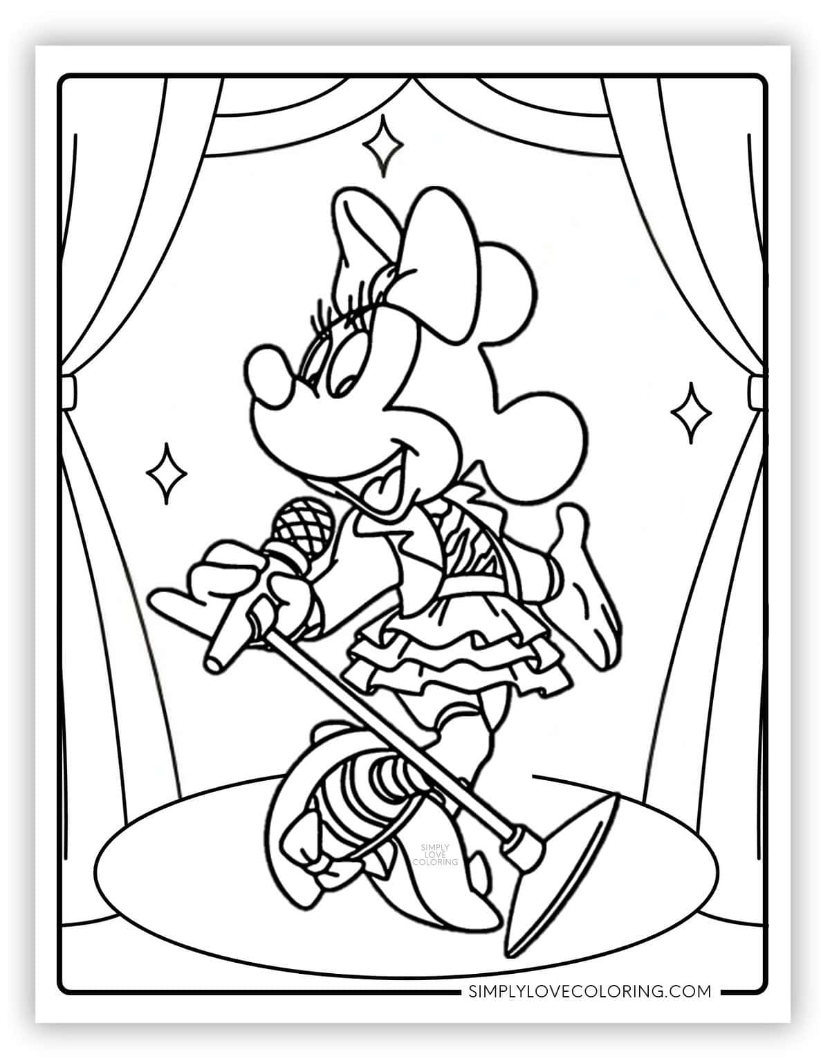 Minnie Mouse Coloring Pages (Free PDF Printables) - Simply Love Coloring