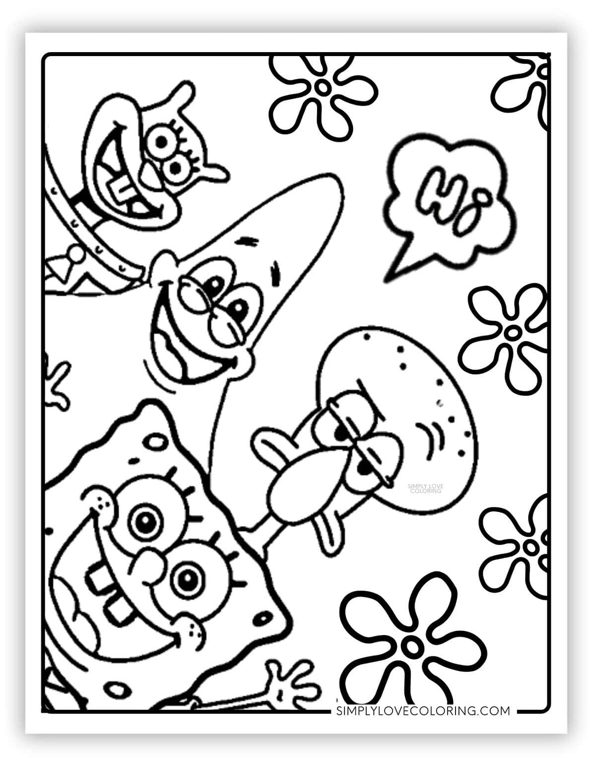 48 SpongeBob Coloring Pages (Free PDF Printables) - Simply Love Coloring