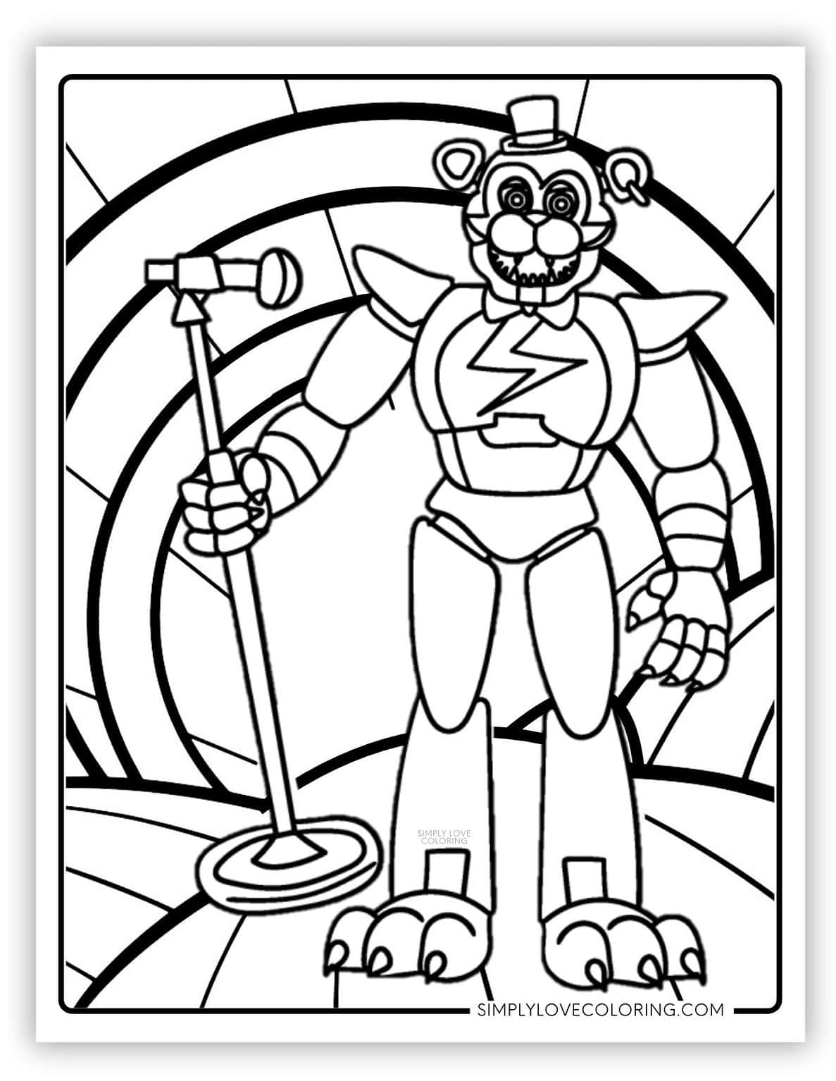 FNAF Coloring Pages (Five Nights at Freddy's Free PDF Downloads
