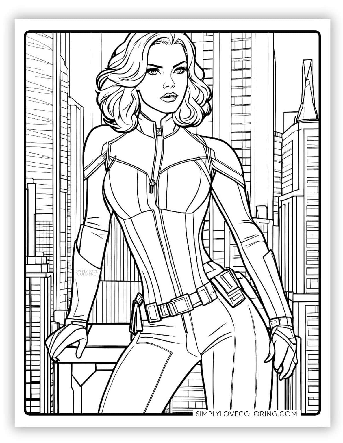 Marvel Avengers Coloring Pages - Black Widow Avengers Coloring Pages 1187x1536 
