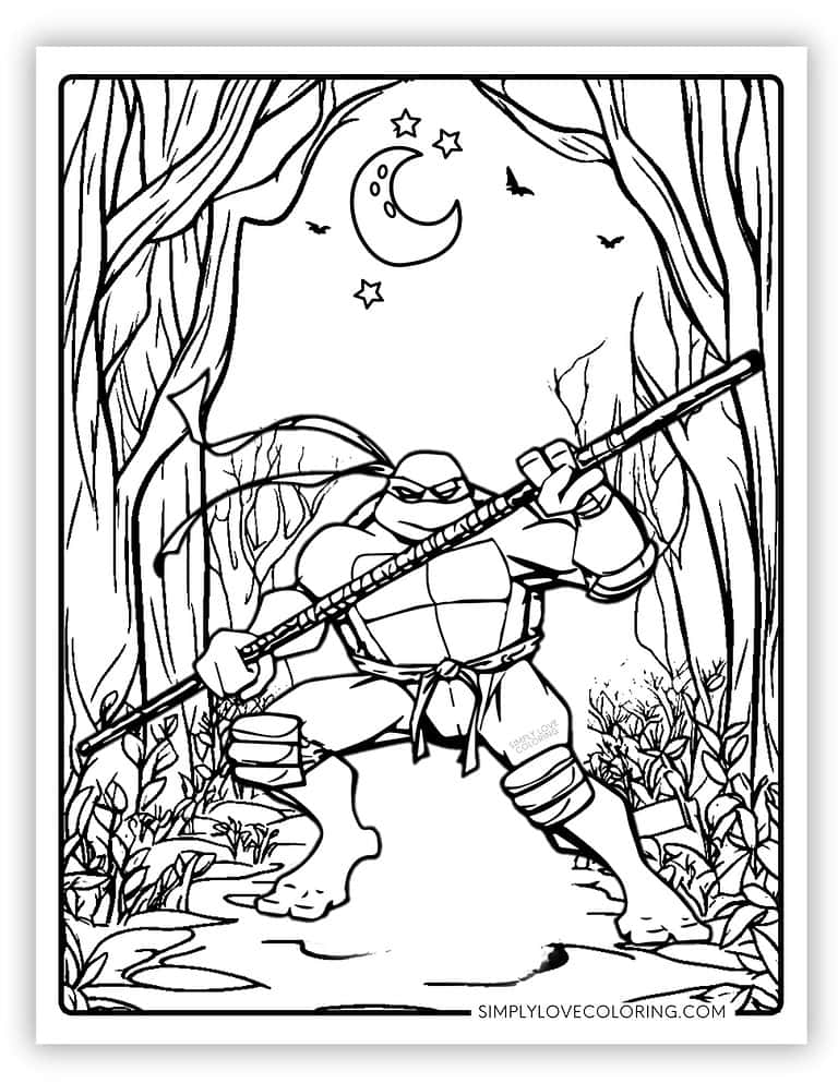 34 Ninja Turtles Coloring Pages (Free PDF Printables) - Simply Love ...