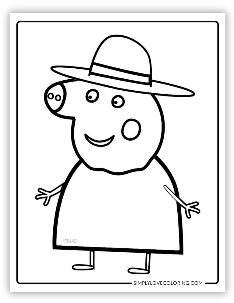 Peppa Pig Coloring Pages (Free PDF Printables) - Simply Love Coloring