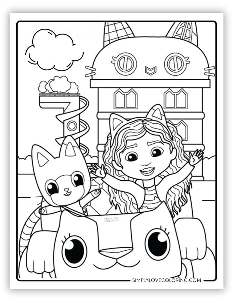 Gabby's Dollhouse Coloring Pages (Free PDF Printables) - Simply Love ...