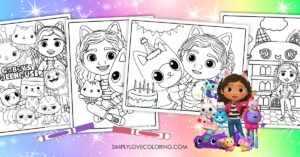 Gabby's Dollhouse Coloring Pages (Free PDF Printables) - Simply Love