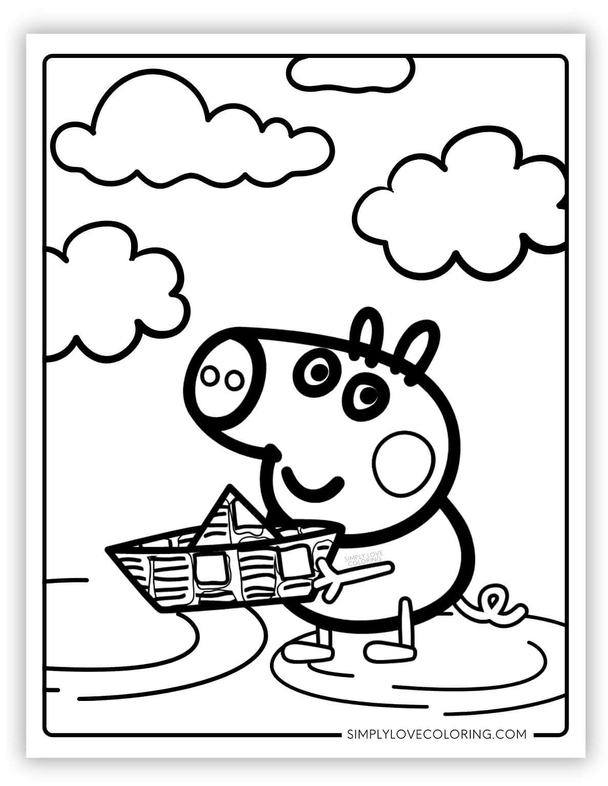 Peppa Pig Coloring Pages (Free PDF Printables) - Simply Love Coloring