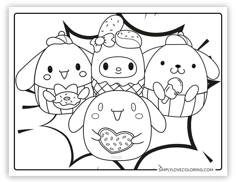 48 Squishmallow Sanrio Coloring Pages (Free PDF Printables) - Simply ...