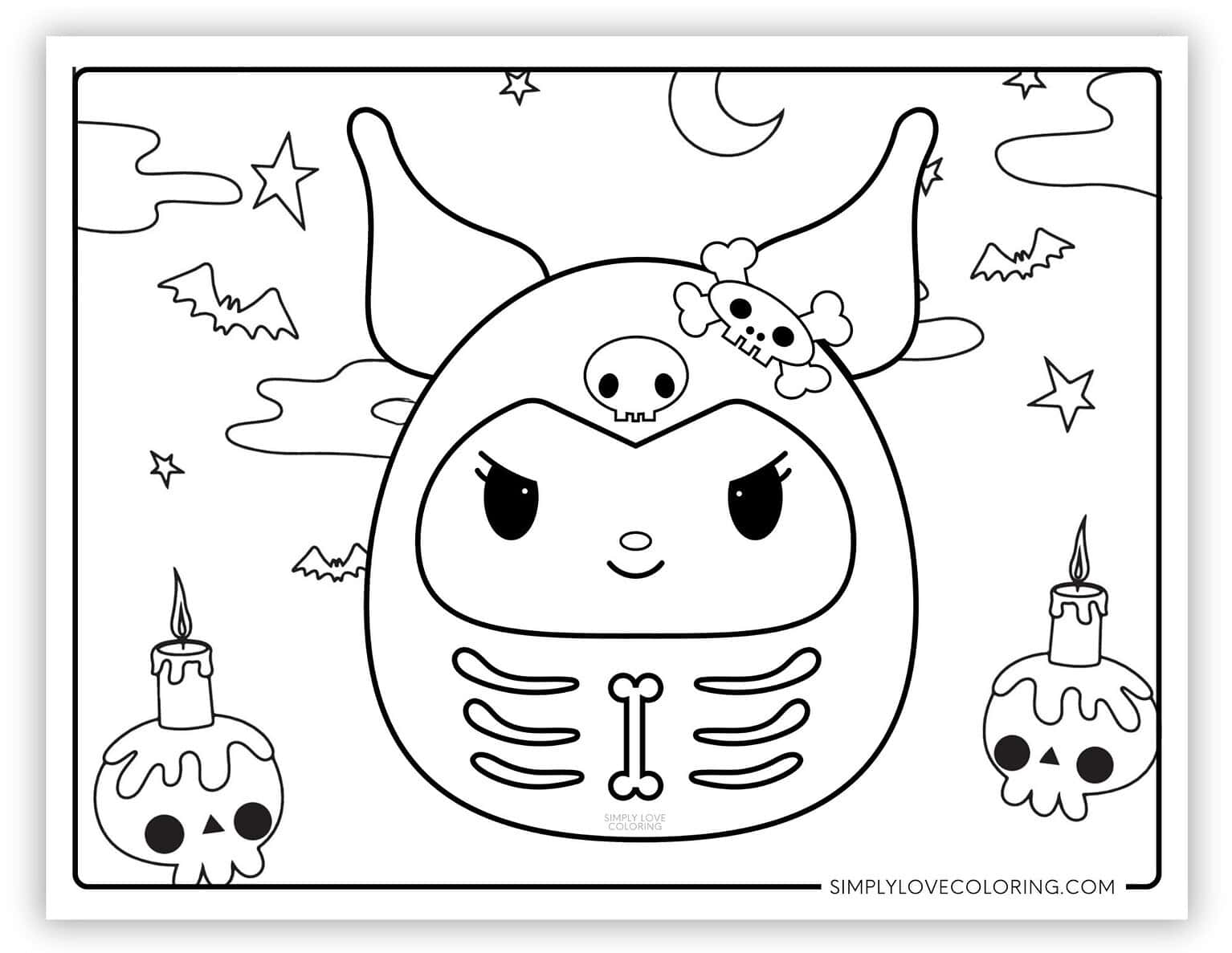 48 Squishmallow Sanrio Coloring Pages (Free PDF Printables) - Simply Love Coloring