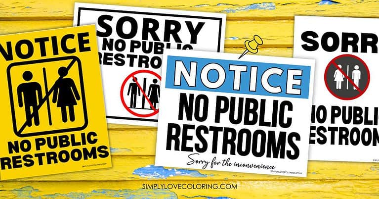 No Public Restrooms Printable Signs (Free PDF Downloads) - Simply Love ...