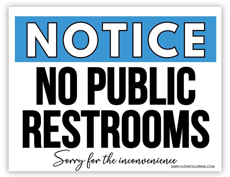 No Public Restrooms Sign Printable