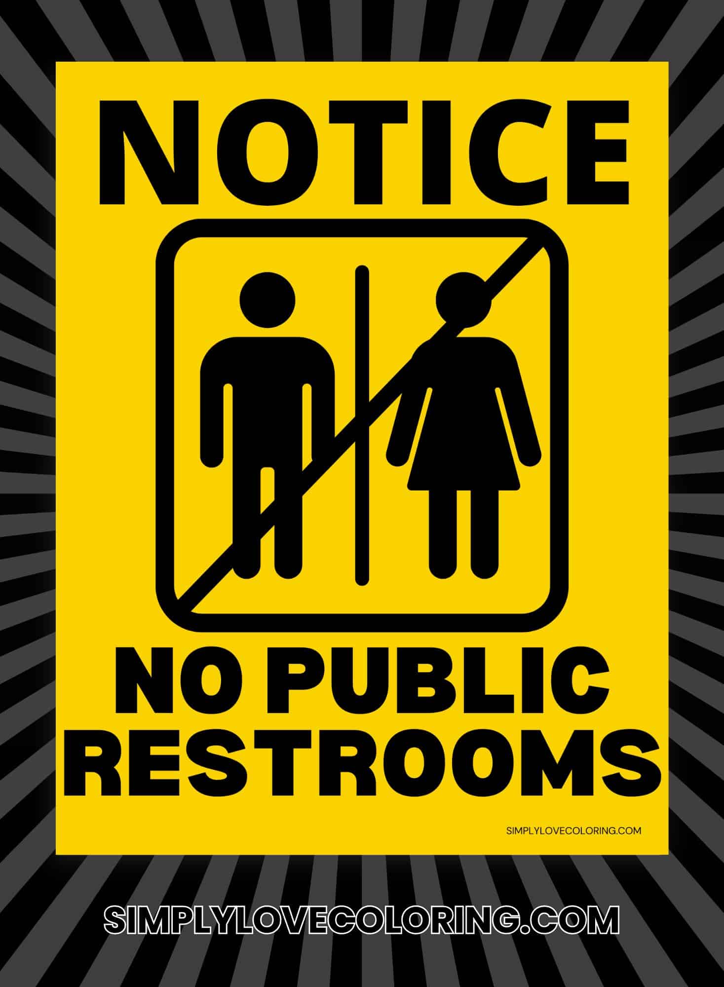 No Public Restrooms Printable Signs (Free PDF Downloads) - Simply Love ...