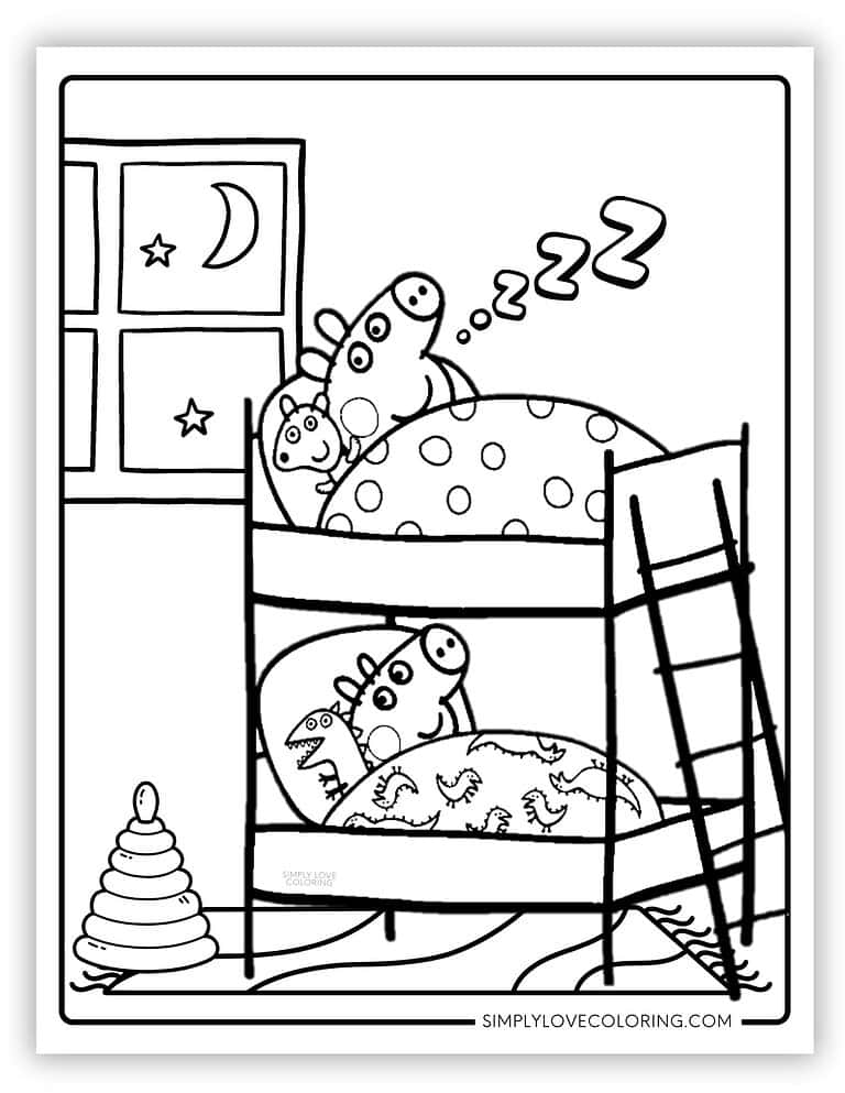 Peppa Pig Coloring Pages (Free PDF Printables) - Simply Love Coloring