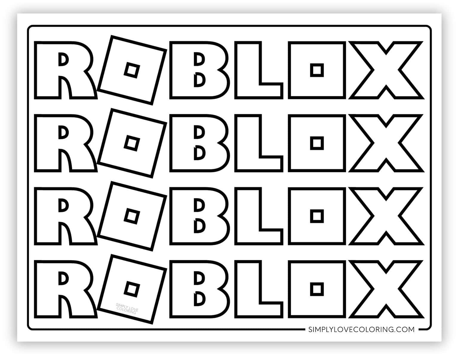 34 Roblox Coloring Pages (Free PDF Printables) - Simply Love Coloring