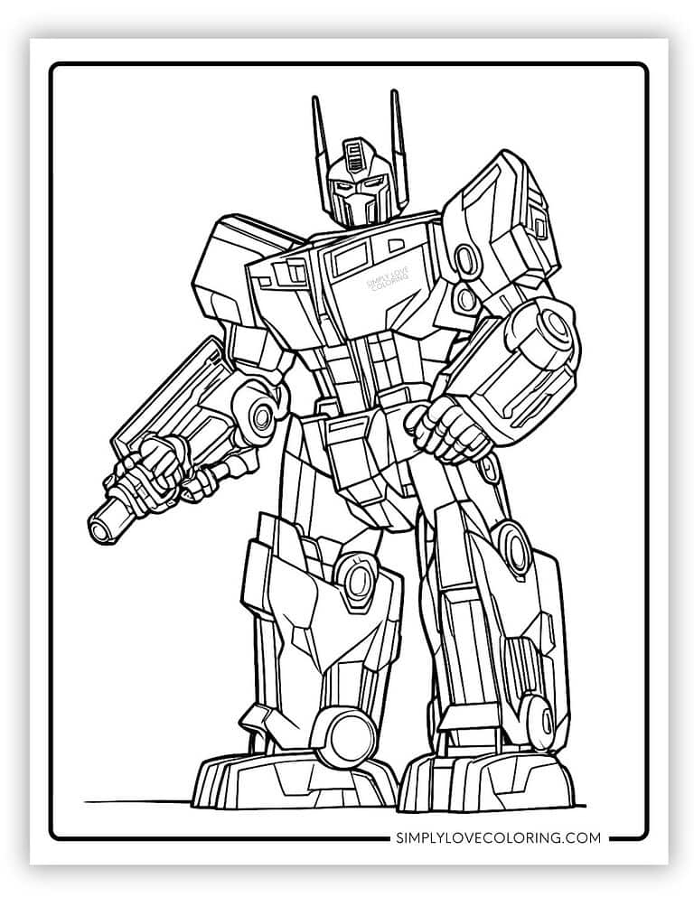 Transformers Coloring Pages (Free PDF Printables) Simply Love Coloring