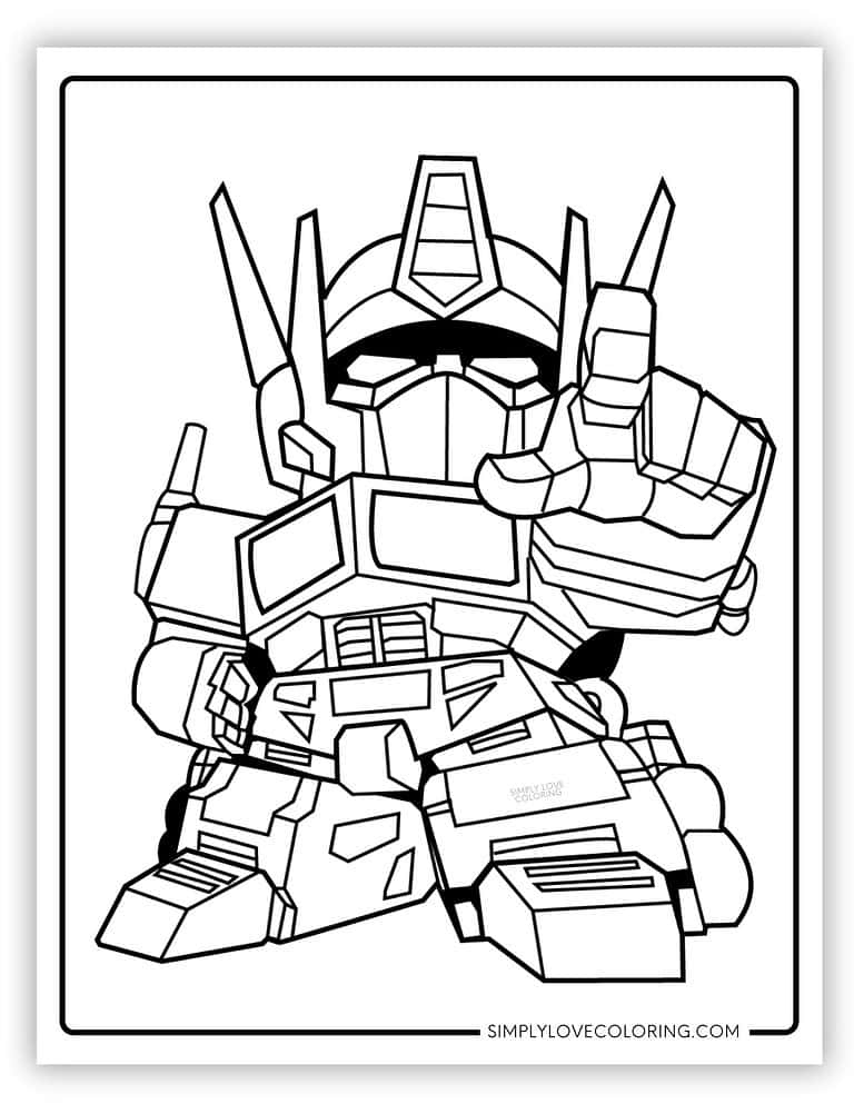 Transformers Coloring Pages (Free PDF Printables) - Simply Love Coloring