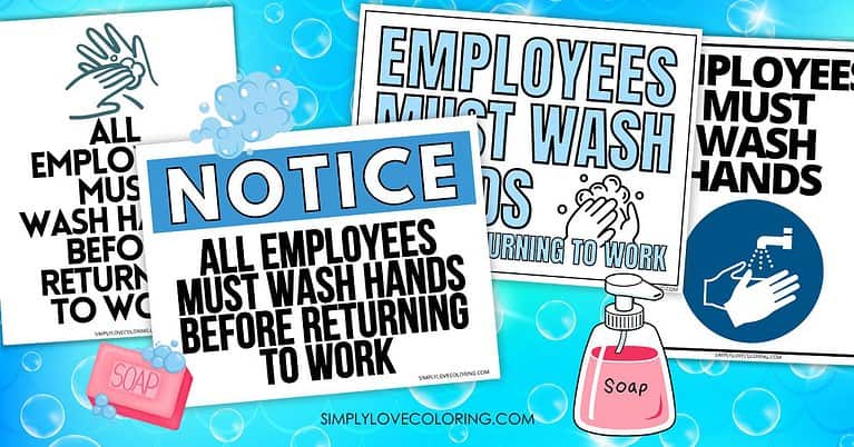 Employees Must Wash Hands Sign - Employees Must Wash Hands Sign Printable Featured Image 768x402