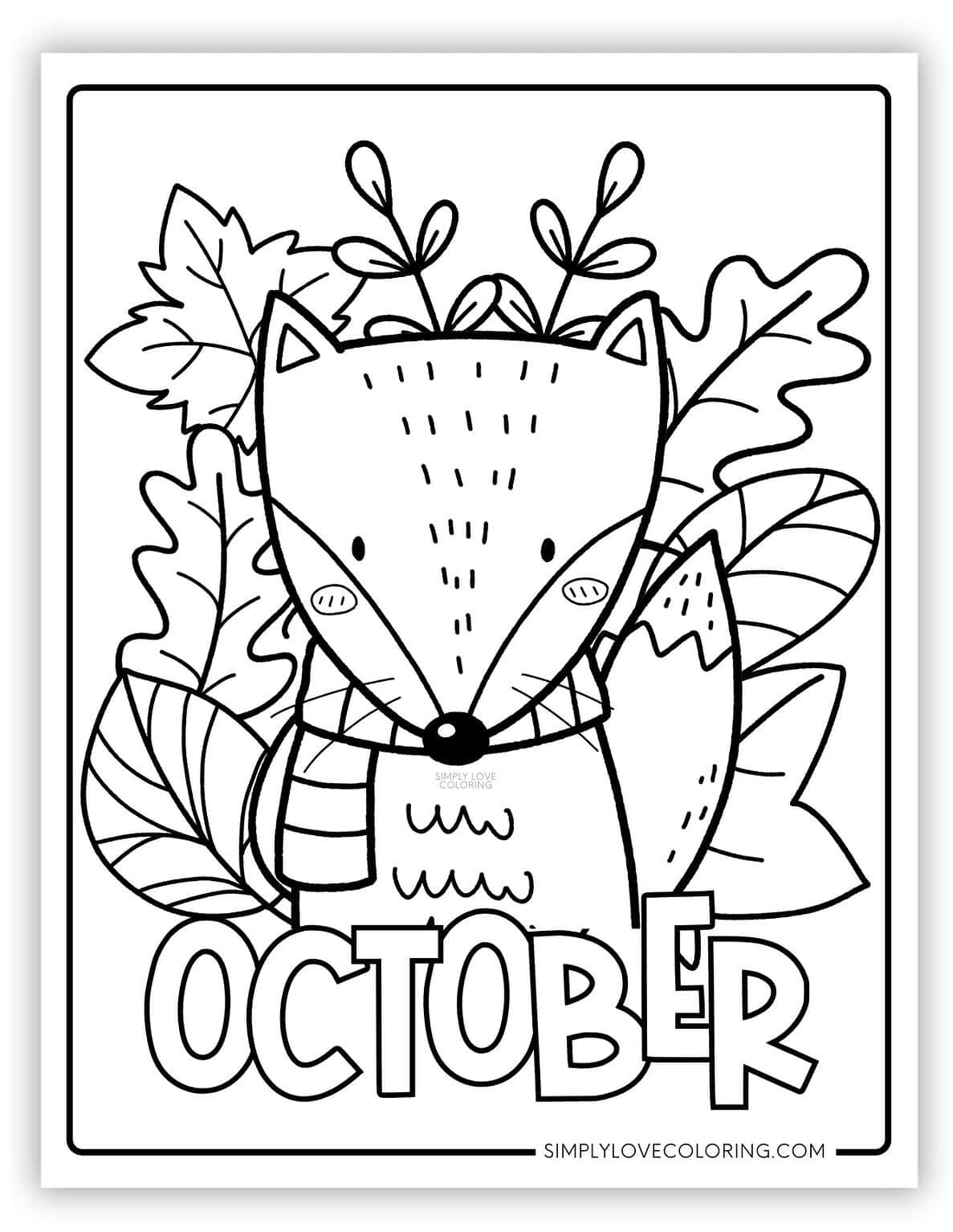 October Coloring Pages (Free PDF Printables) - Simply Love Coloring