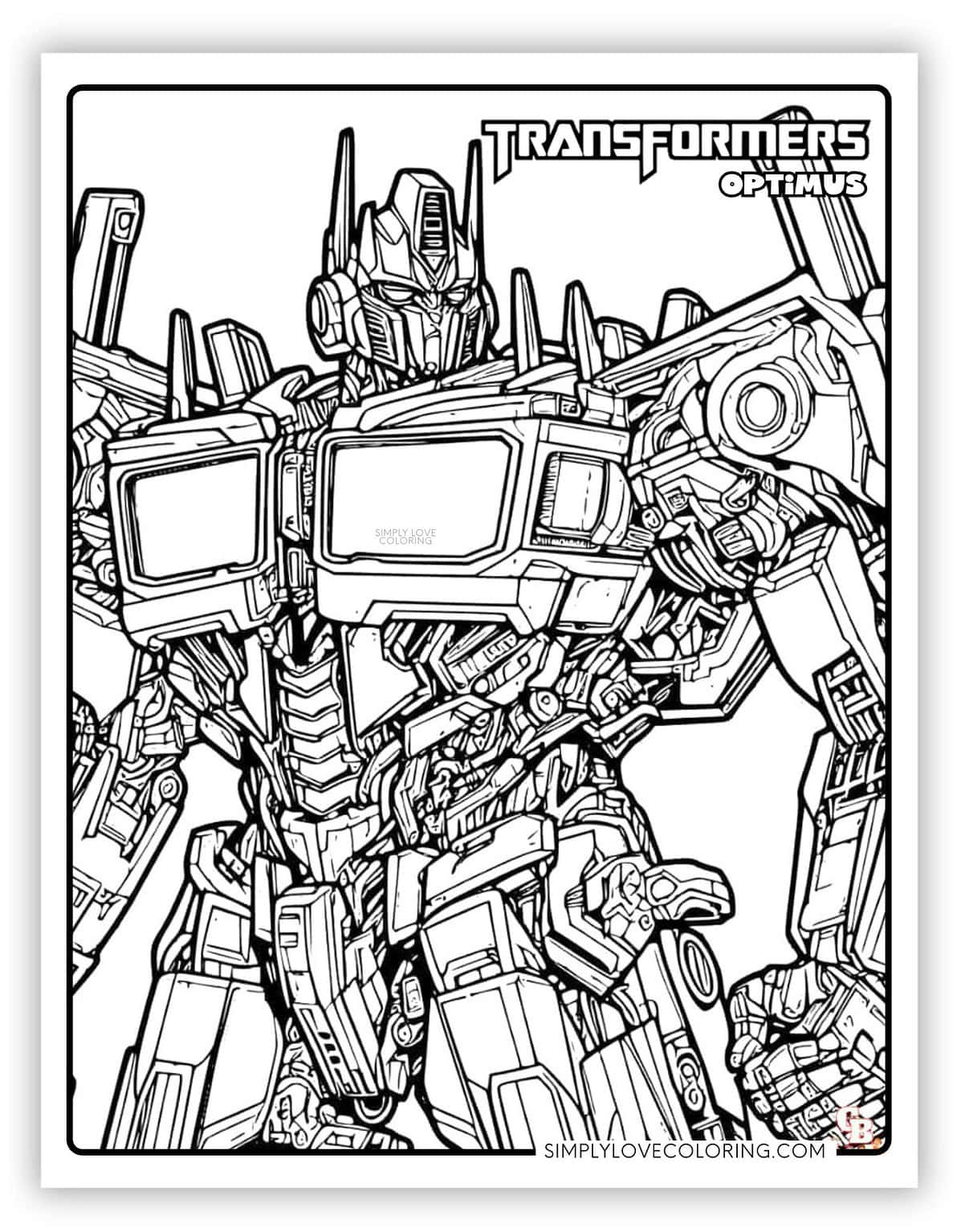 Transformers Coloring Pages (Free PDF Printables) Simply Love Coloring
