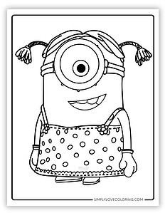 32 Minion Coloring Pages (Free PDF Printables) - Simply Love Coloring