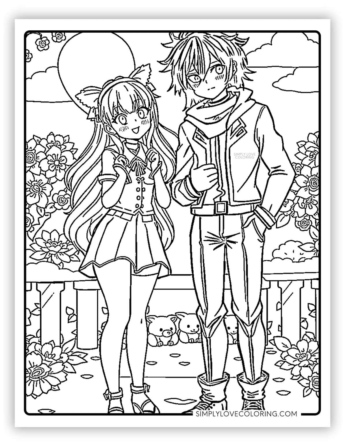 Anime Coloring Pages (Free PDF Printables) - Simply Love Coloring