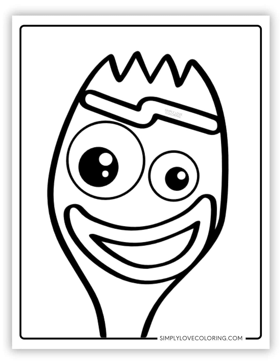 39 Toy Story Coloring Pages Free - East To Color Forky Story Coloring Pages 1187x1536