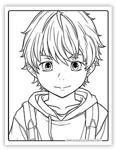 Anime Coloring Pages (Free PDF Printables) - Simply Love Coloring