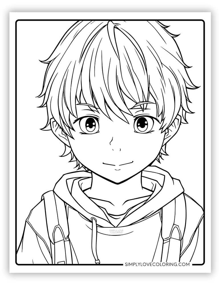 Anime Coloring Pages (Free PDF Printables) - Simply Love Coloring